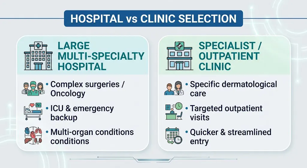 Big Hospital vs Specialist Clinic